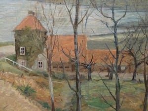 Wim van den Anker - Olieverf op doek , De Waal bij Leeuwen – GROOT - 1986 kopen? Bied vanaf 100!