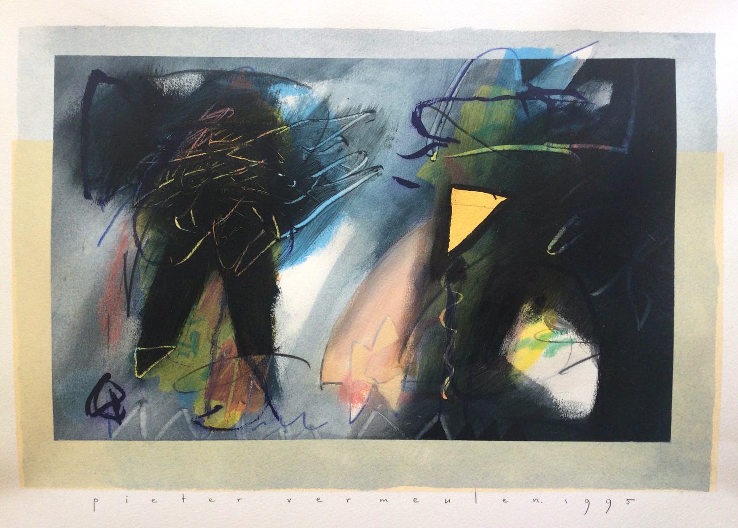 Pieter Vermeulen - z.t. | Gemengde techniek - Ingelijst kopen? Bied vanaf 1!
