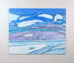 Paul Overhaus - Acryl op board, Winter - Ingelijst verkocht voor € 70!