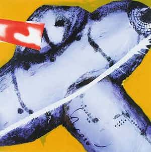 Herman Brood - Kleurenzeefdruk VLIEGTUIG Handgesigneerd. verkocht voor € 1!