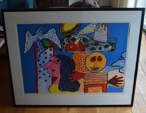 Corneille - Zeefdruk, Pinocchio (INGELIJST), GROOT kopen? Bied vanaf 475!