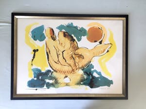 Nic Jonk - De Omhelzing - Zeefdruk, Ingelijst kopen? Bied vanaf 95!