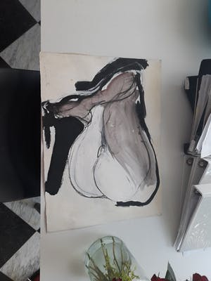 Diane Bogaerts - Naakte vrouw/erotiek. Gouache op papier/zonder lijst/gesigneerd kopen? Bied vanaf 90!