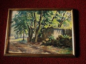 Niet of onleesbaar gesigneerd - Gesigneerd omstreeks 1920 geschilderd Aquarel "Invallend zonlicht" kopen? Bied vanaf 10!