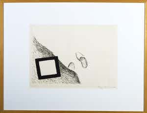 Roger Raveel - Ets uit de map Op bezoek bij Roger Raveel - Ingelijst verkocht voor € 1!