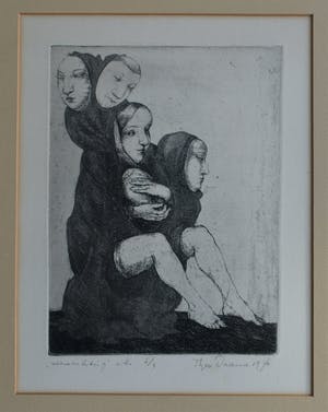 Theo Daamen - (1939-2021) : Ingelijste ets , Verwachting – 1970 – oplage 5 kopen? Bied vanaf 50!