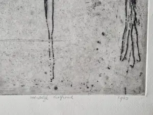 Hannes Postma - Grote zwart wit Ets Aquatint - 1963 - "menselijk halfrond" zeer kleine oplage! kopen? Bied vanaf 38!