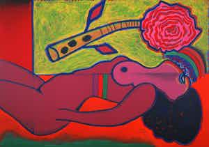 Corneille - Litho, Rose de Carmel (Groot) verkocht voor € 200!