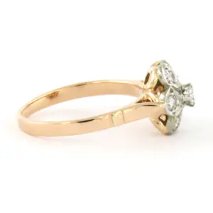 14k bicolour gouden ring met briljant geslepen diamant tot. 0.36ct – F/G - VS/SI kopen? Bied vanaf 510!