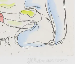 Hanny Ramaer - Handgekleurde ets, Zonder titel - Ingelijst kopen? Bied vanaf 1!