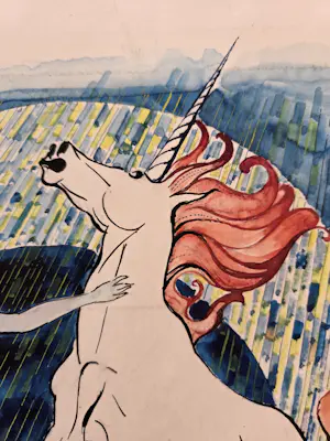 Victor Bouter - Vrouw en Eenhoorn. Naakt. Illustratie voor boek Fidessa van Louis Couperus. kopen? Bied vanaf 119!