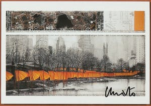 Christo - Handgesigneerde artcard The Gates + Taschen boek kopen? Bied vanaf 1!
