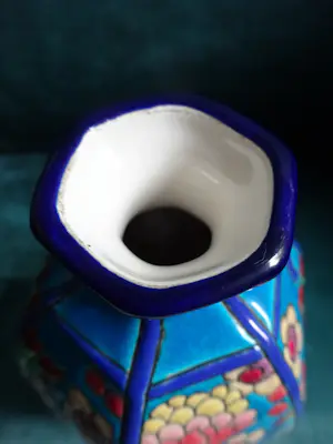 Emaux de Longwy - kleurijke floraal gedecoreerde cloisonne vaas kopen? Bied vanaf 95!