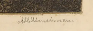Albert Hemelman - Ets, Dorpsgezicht met kerk kopen? Bied vanaf 35!