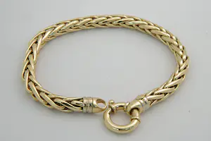 29 - Zo goed als nieuwe 14Krt geel gouden armband - vossenstaart schakel kopen? Bied vanaf 620!