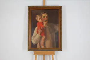 Nicolaas Pieneman - Zelfportret met kind kopen? Bied vanaf 500!