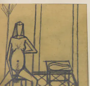 Bernard Buffet - Gesigneerde potloodtekening op overtrekpapier, Les Chants de Maldoror kopen? Bied vanaf 800!
