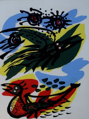 Anton Rooskens - Ingelijste zeefdruk: Printemps - 1972 kopen? Bied vanaf 199!