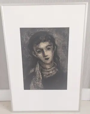 Jan Miechels - Portret van meisje - uniek werk - kopen? Bied vanaf 1!