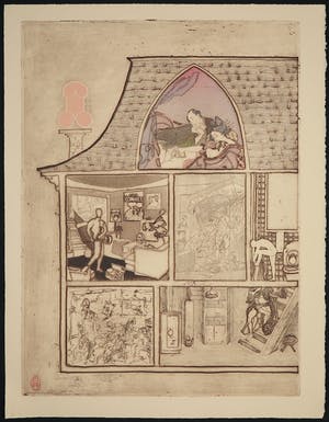 Noboru Sawai - Ets, The House of Many Mansions - West kopen? Bied vanaf 70!