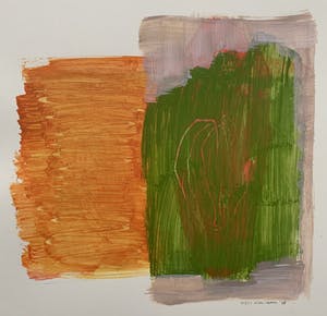 Kees Admiraal - gemengde techniek op papier - 'Abstracte portretstudie I' - 1998 (UNIEK WERK) kopen? Bied vanaf 75!