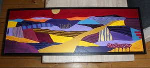 Ronald Boonacker - met Acrylverf opgehoogde Zeefdruk op paneel in fraaie baklijst kopen? Bied vanaf 175!