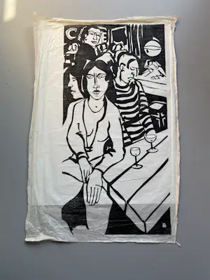 Flip van der Burgt - Eenzaam en alleen – houtsnede – ca. 1970 kaufen? Bieten Sie von 40!