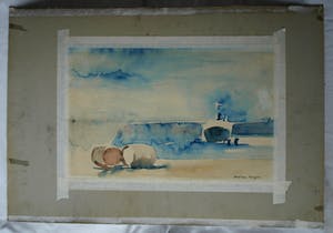 Niet of onleesbaar gesigneerd - Aquarel, “Zonder titel” – gesigneerd kopen? Bied vanaf 1!