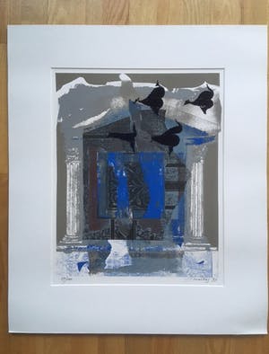 Jan Martens - Het Verleden - zeefdruk/flockdruk in lijst - INCLUSIEF boekwerk kopen? Bied vanaf 75!