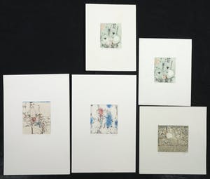 Anneke van der Mandele - Jan van Winkel, Anneke Minter e.a., Lot van 19 etsen en een litho kopen? Bied vanaf 60!