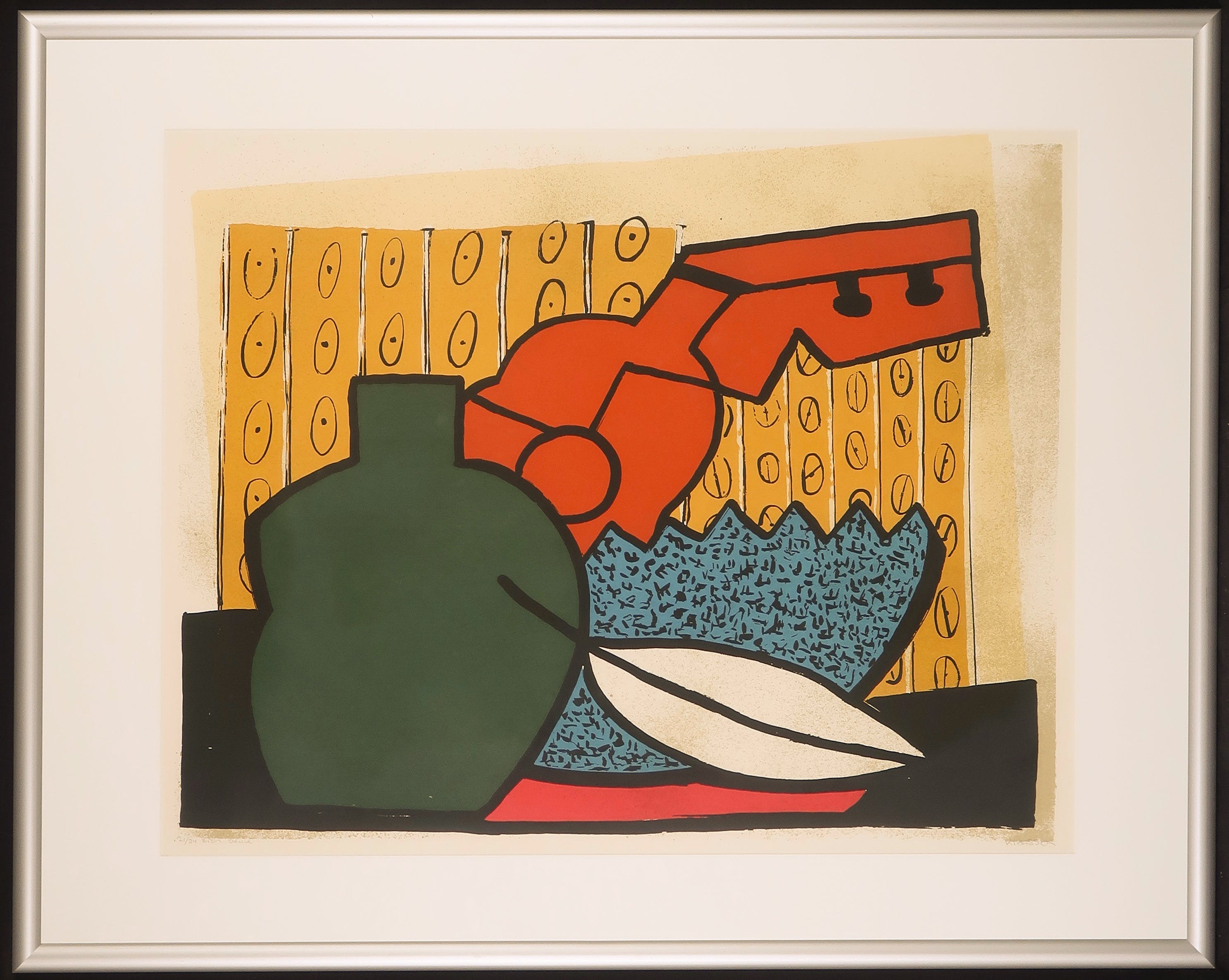 Wil Klaassen - Zeefdruk, Zonder titel II - Ingelijst kopen? Bied vanaf 50!