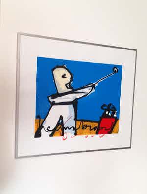 Herman Brood - Golfer (mooi gelijst) verkocht voor € 325!