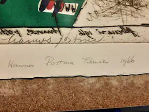 Hannes Postma - Twee armlengten, aquatint ets kopen? Bied vanaf 30!