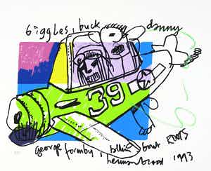 Herman Brood - Zeefdruk, Biggles verkocht voor € 80!