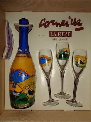 Corneille - fles la Pieve Spumanti met 3 flutes in originele doos kopen? Bied vanaf 50!