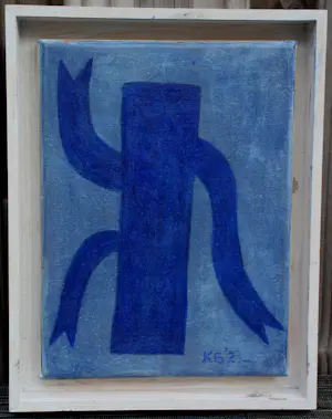 Klaas Gubbels - Ingelijst acryl op doek: "Blauwfond" - 2022 kopen? Bied vanaf 1499!