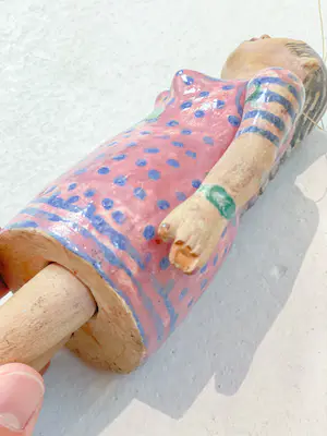 Niet of onleesbaar gesigneerd - Vintage hangende keramiek kunstwerk, pop, jaren '70 kopen? Bied vanaf 1!