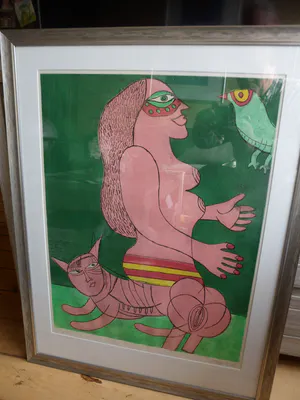 Corneille - La venue de l'oiseau - Ets en aquatint - 1978 kopen? Bied vanaf 250!