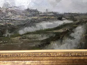 Willem G.F. Jansen - Dorpsgezicht met molen langs de vaart kopen? Bied vanaf 950!