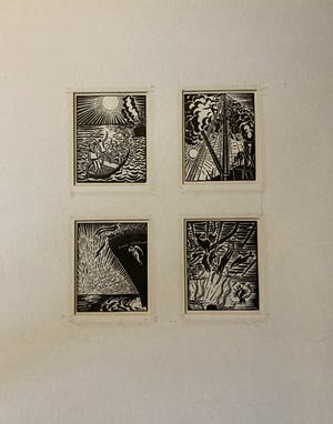 Frans Masereel - 4x2 houtsneden uit “die idee” kopen? Bied vanaf 50!