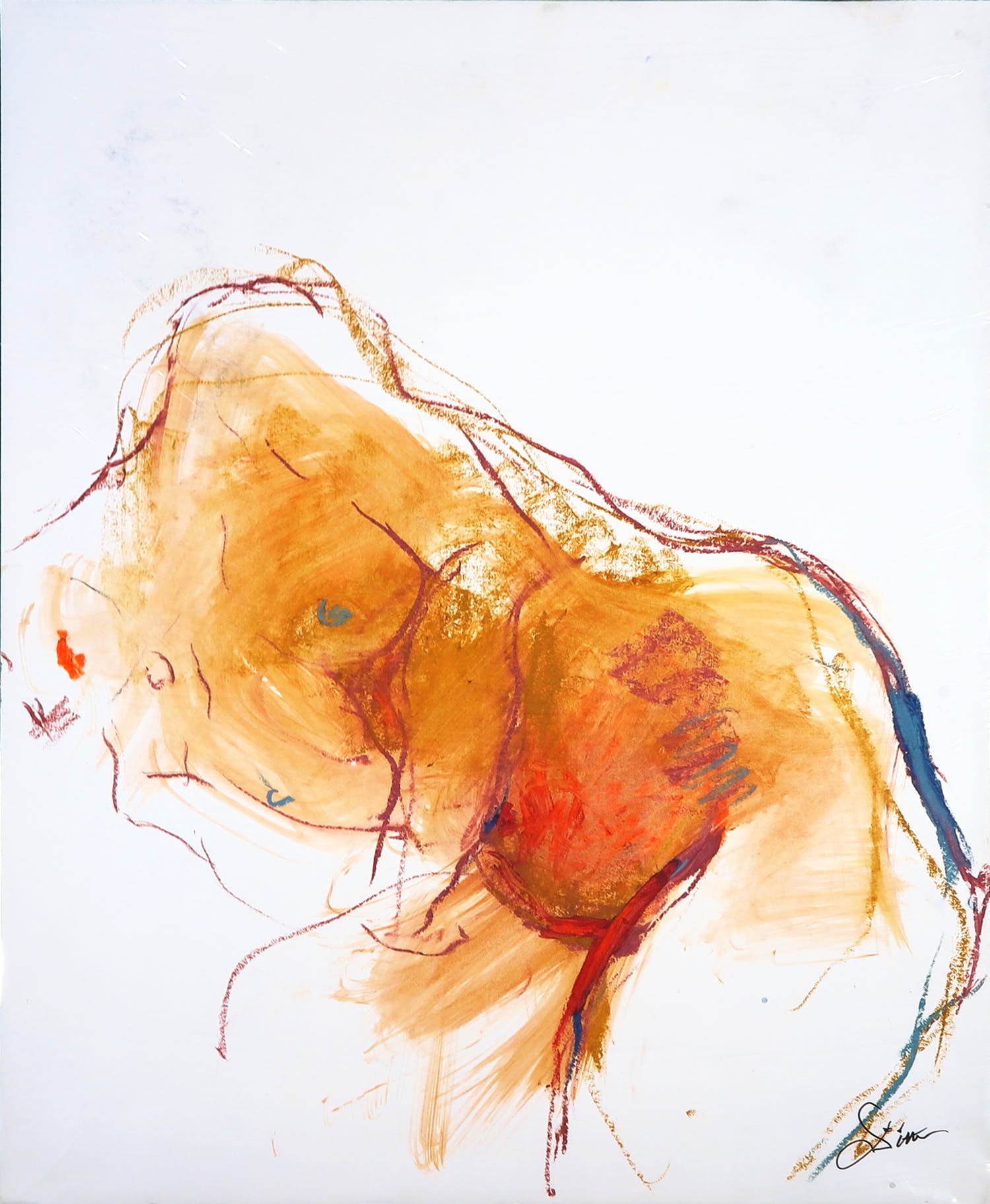 Franscz Witte - Krijttekening, Liggend vrouwelijk naakt kopen? Bied vanaf 1!