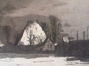 Peter Teeling - Winterlandschap Zaandam - vroege ets uit 1965 kopen? Bied vanaf 50!