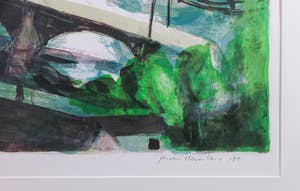 Jeroen Hermkens - Zeefdruk, Praag bruggen - Ingelijst kopen? Bied vanaf 60!