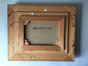 Gien Brouwer - Boerderij aan Water - Olieverf op paneel, Ingelijst kopen? Bied vanaf 110!