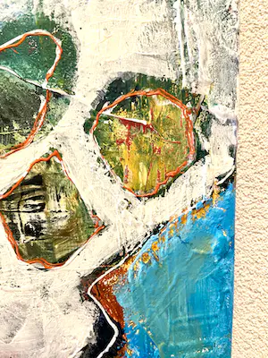 Marinel Vieleers - Blauw/wit met vormen kopen? Bied vanaf 60!