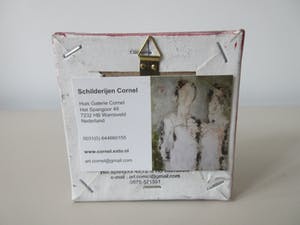 Niet of onleesbaar gesigneerd - Abstract Miniatuur schilderij van twee dames - Cornel Pepers kopen? Bied vanaf 1!