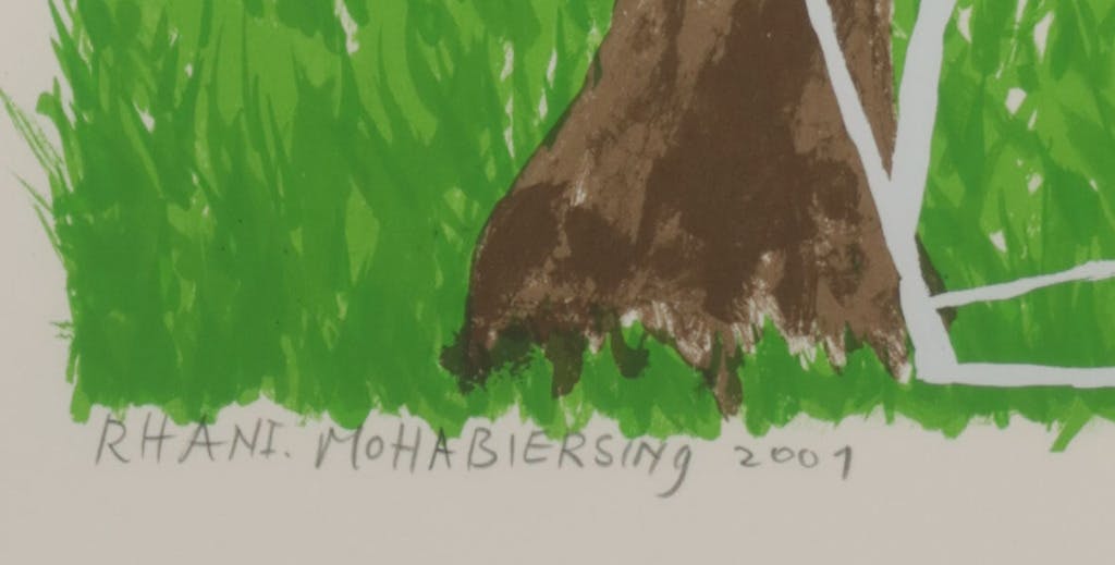 Rhani Mohabiersing - Rhani Mohabiersing: Tweeluik: 2x Litho, Z.T. - Ingelijst kopen? Bied vanaf 40!