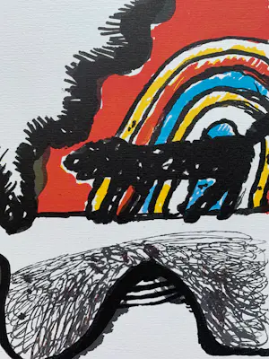 Corneille - handgesigneerde kleurenzeefdruk | 'Deux fois un chien' | 1975 kopen? Bied vanaf 200!