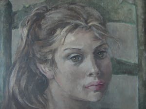 Paula Verberckmoes - Portret van jong meisje op stoel. kopen? Bied vanaf 35!
