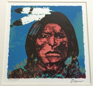 Espen Hagen - Indiaan 1 & Indiaan 2 | kleuren zeefdrukken - ingelijst kopen? Bied vanaf 59!